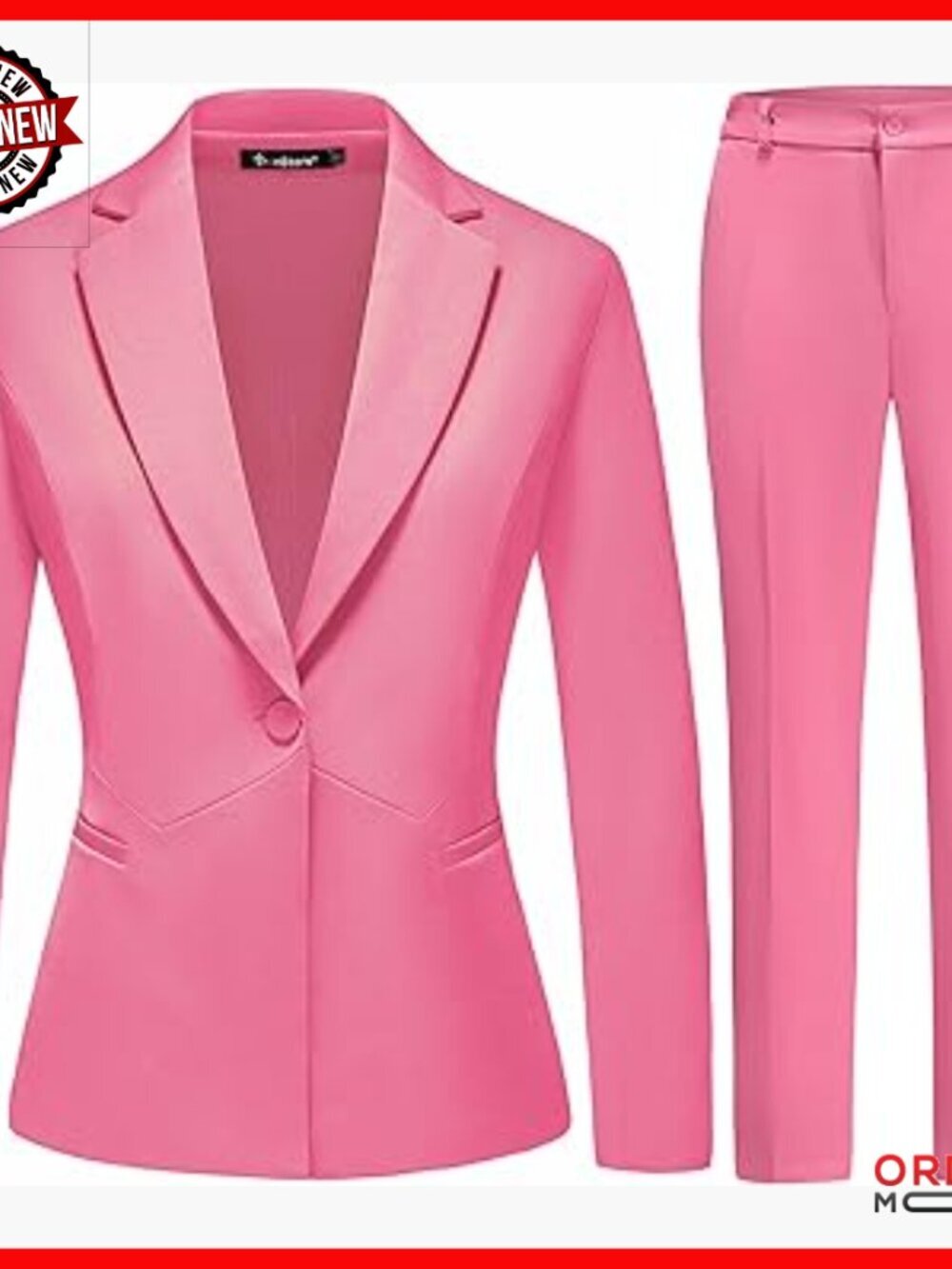 Professional Slim Fit Pant Suit 2 Piece Set for Work Business Office